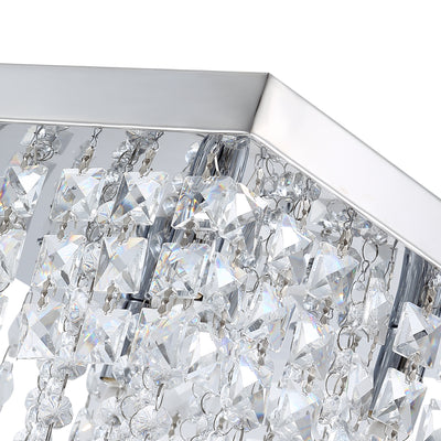 4-Lights Square Shade Design Flush Mount Lighting