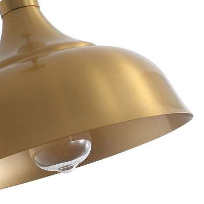 1-Light Gold Dome Shape Pendant Lighting