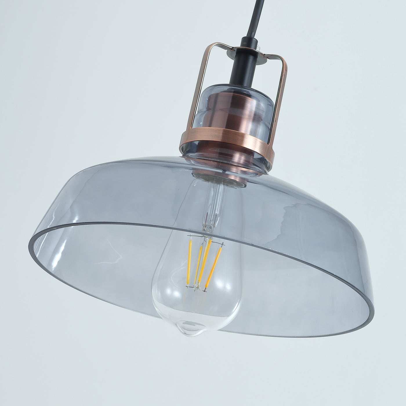 1-Light Bowl Shade Glass Pendant Lighting