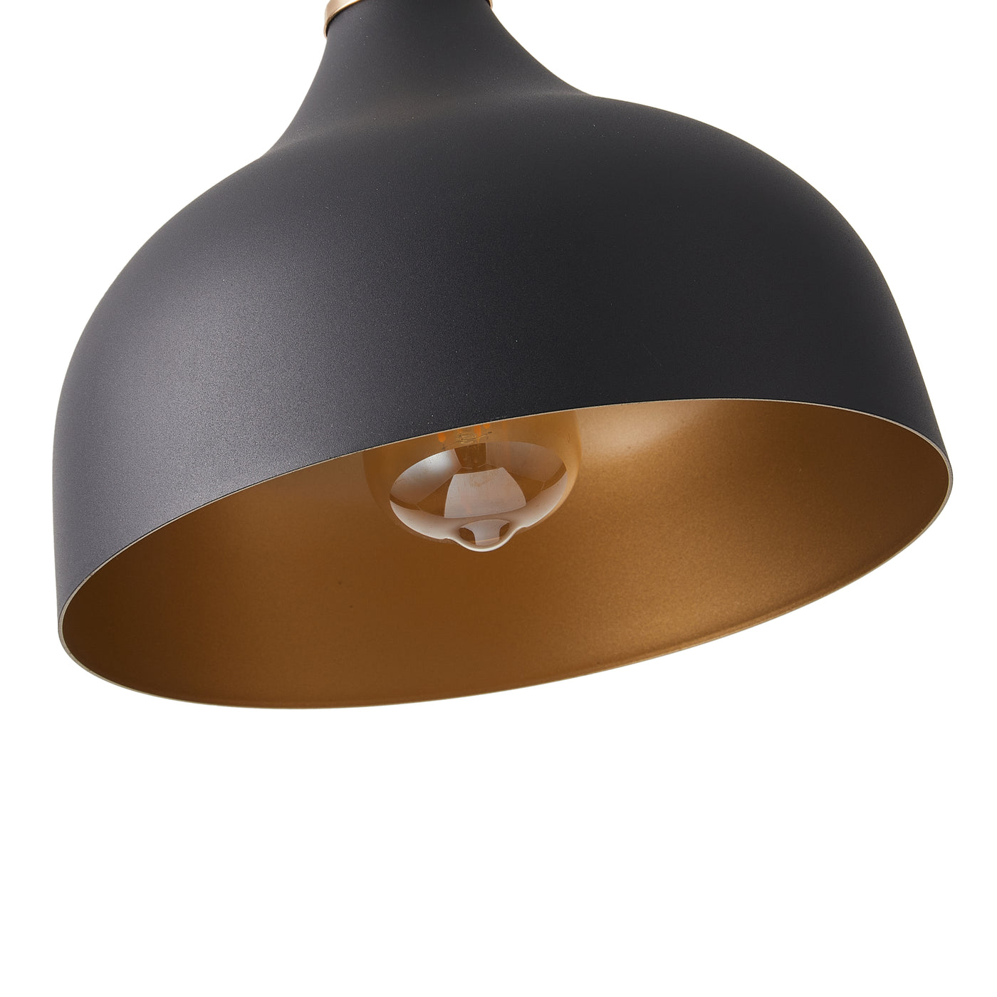 1-Light Dome Metal Pendant Lighting