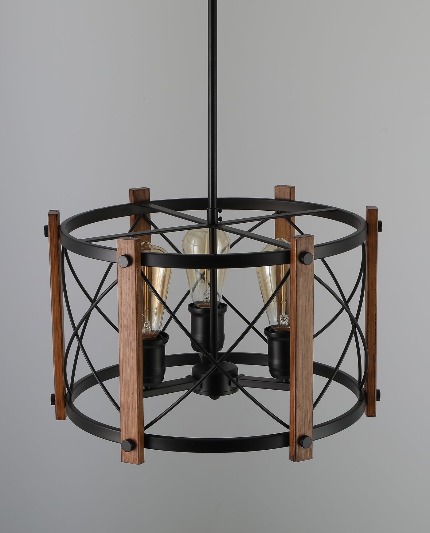 3-light Drum Shape Pendant Lighting Chandelier
