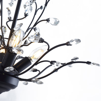 4-Lights Crystal Branches Design Chandelier