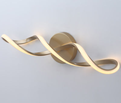 1-Light Special Wavy Linear Design Vanity Light