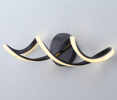 1-Light Special Wavy Linear Design Vanity Light