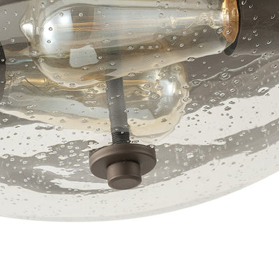 2-Lights Vintage Glass Shade Flush Mount Lighting