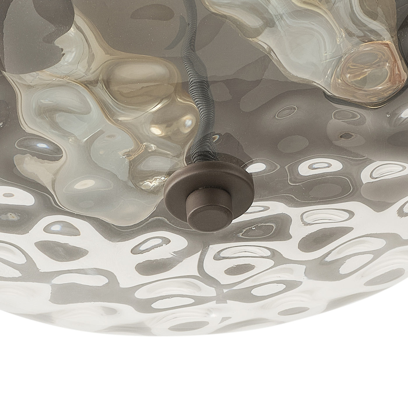 2-Lights Polka Dot Art Glass Design Flush Mount Lighting