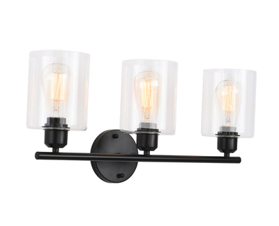 3-Lights Minimalist Glass Shade Vanity Lighting