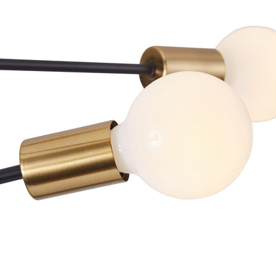 8-Lights Dimmable Sputnik Modern Linear Chandelier