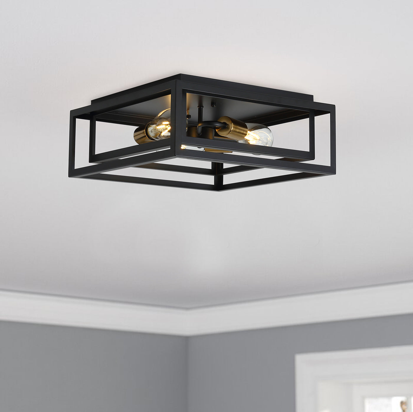 square flush mount ceiling light