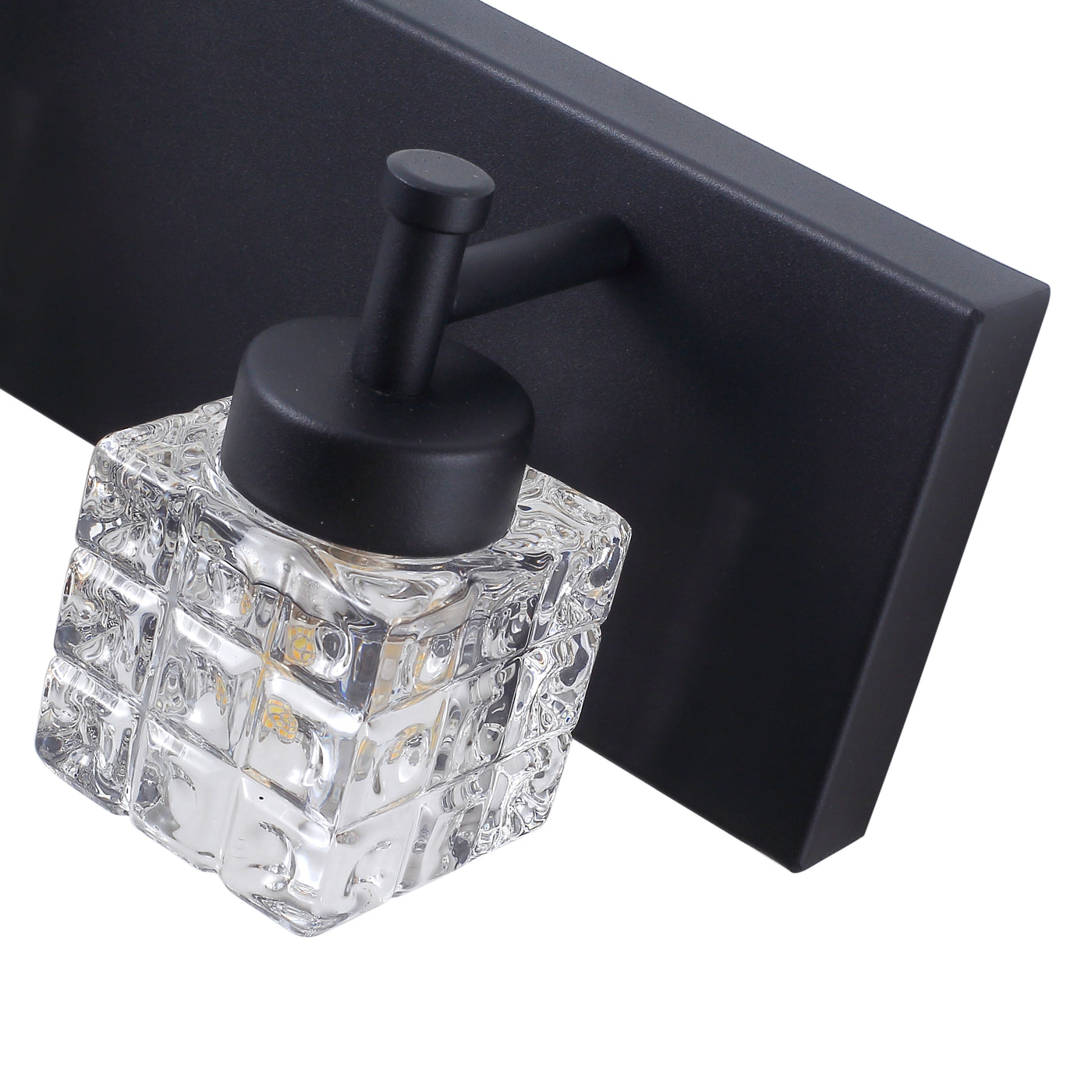 3-Lights Modern Square Crystal Vanity Lighting