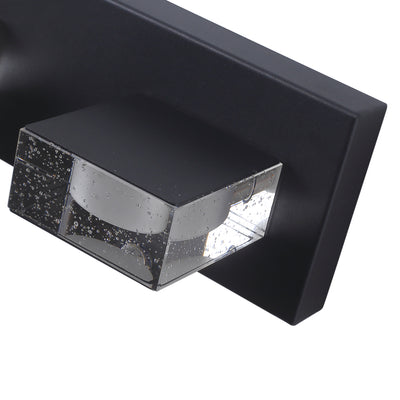 3-Lights Square Clear Glass Vanity Light