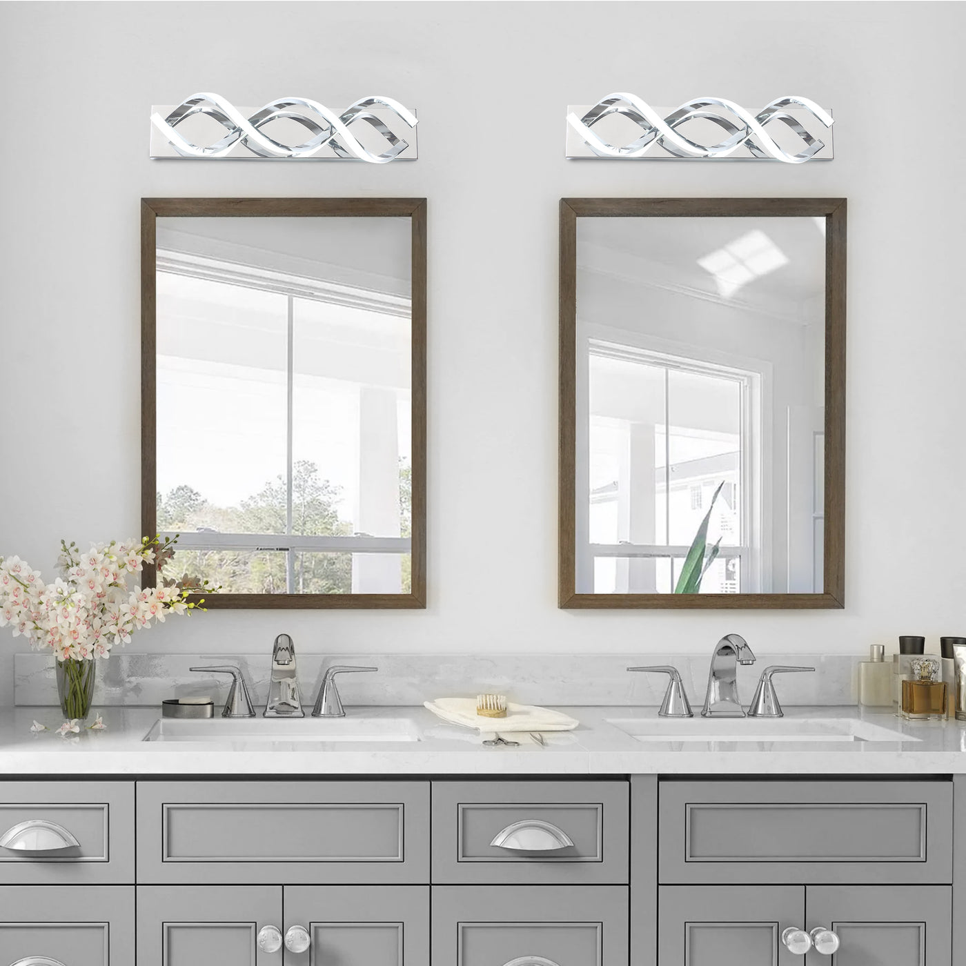 Streamlining Style Lighting Elegant 2-Lights LED Vanity Lighting | Streamline Design – Aiwen Lighting