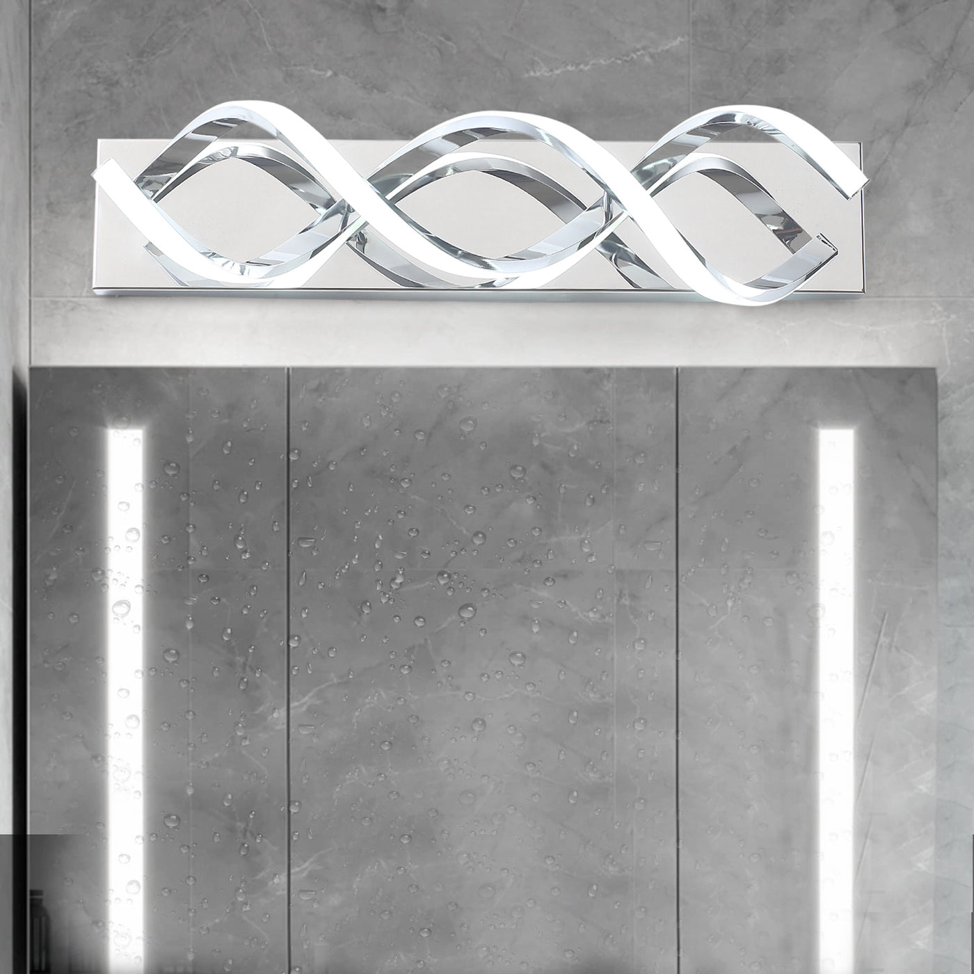 2-Lights Elegant Streamline Design Vanity Lighting