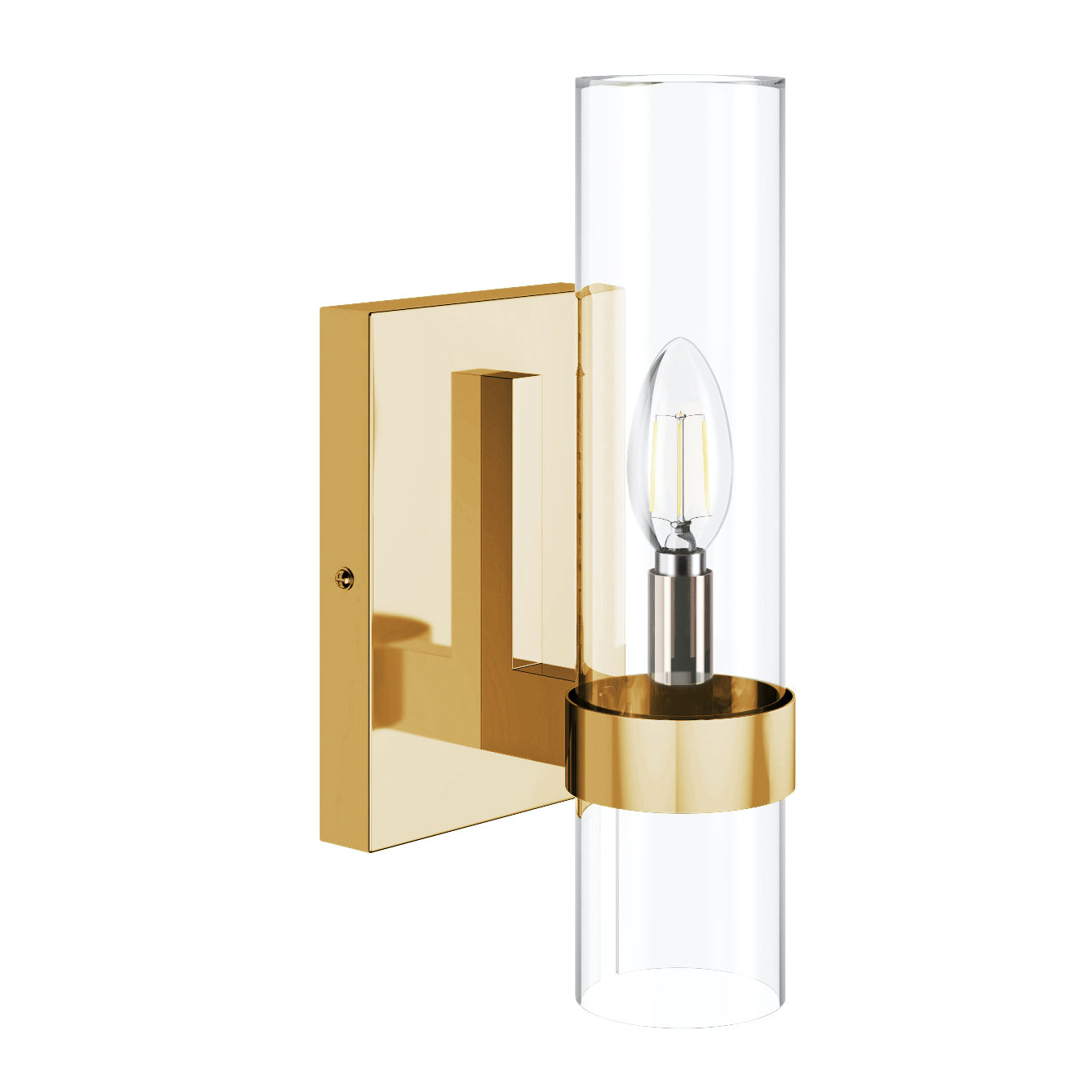 1-Light Minimalist Cylinder Shade Bathroom Vanity Lighting