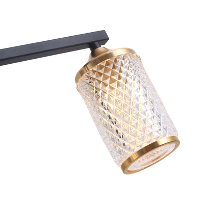 3-Lights Cylindrical Glass Shade Vanity Lighting