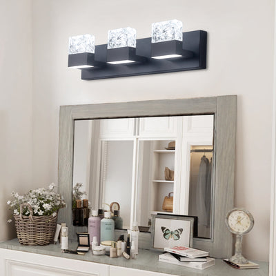 3-Lights Energy Save with Crystal Element LED Vanity Lighting