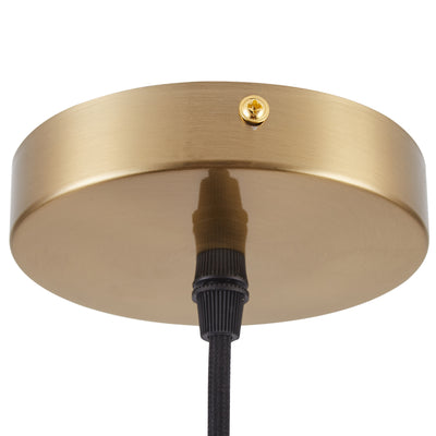 1-Light Gold Metal Bowl Shade Pendant Lighting