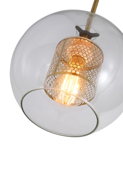 1-Light Single Circle Glass Globe Shade Pendant Lighting