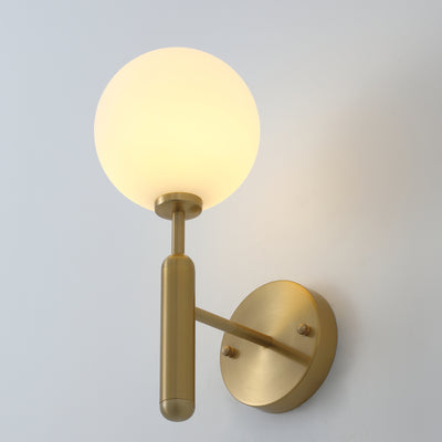 1-Light Ball Shaded Wall Lamps