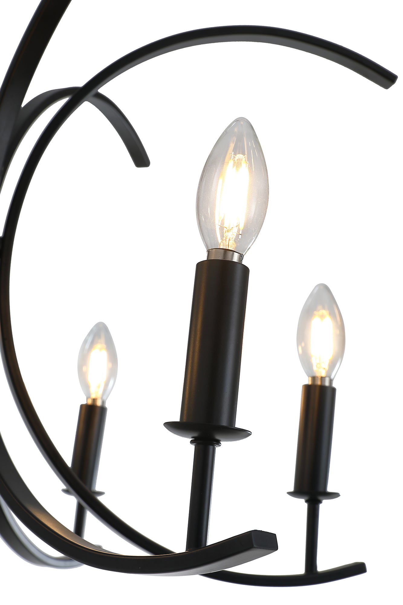 6-Lights Candle Flower Shade Design Chandelier