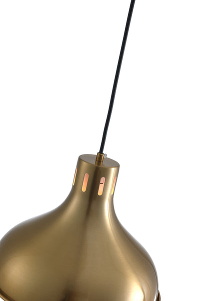 1-Light Gold Single Dome Pendant Lighting