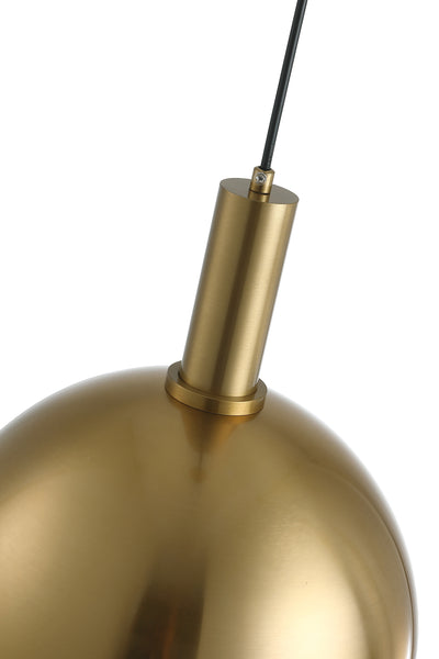 1-Light Gold Bowl Shape Pendant Lighting