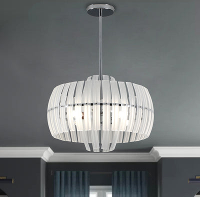 4-Lights Multi-layer Frosted Glass Chandelier