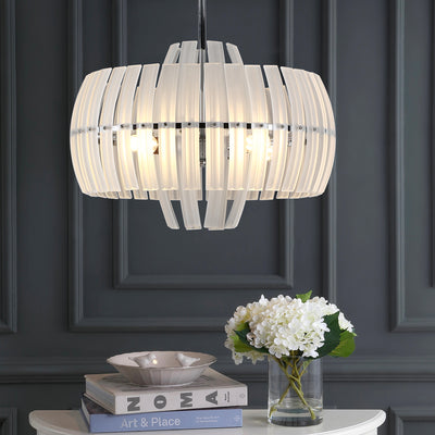 4-Lights Multi-Layer Frosted Glass Chandelier