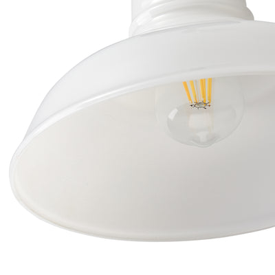 1-Light Glass Classic Design Semi-Flush Mount Lighting