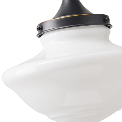 1-Light Glass Shade Semi-flush Mount Ceiling Light