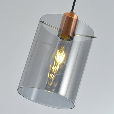 1-Light Cylinder Luxury Style Pendant Lighting