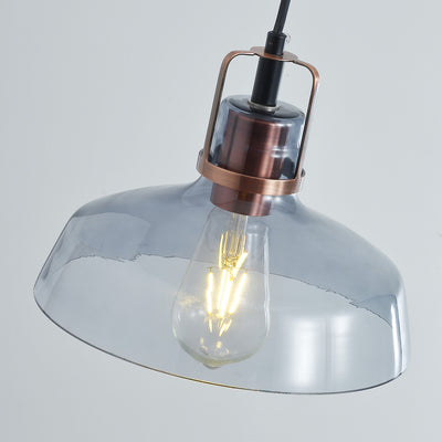 1-Light Bowl Shade Glass Pendant Lighting