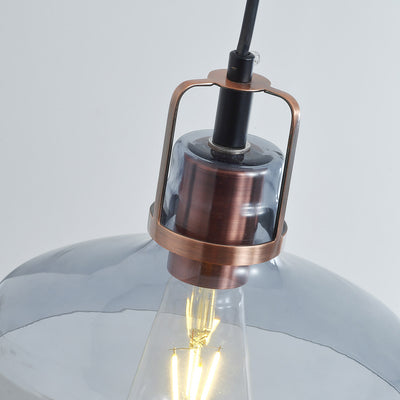 1-Light Edison Shape Glass Pendant Lighting