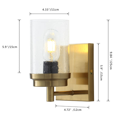 1-Light Concise Glass Shade Wall Sconces