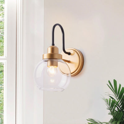 1-Light Classic Glass Shade Wall Sconces