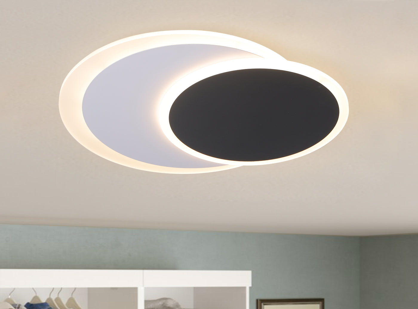 2-Lights Acrylic Minimalist LED Flush Mount Lighting