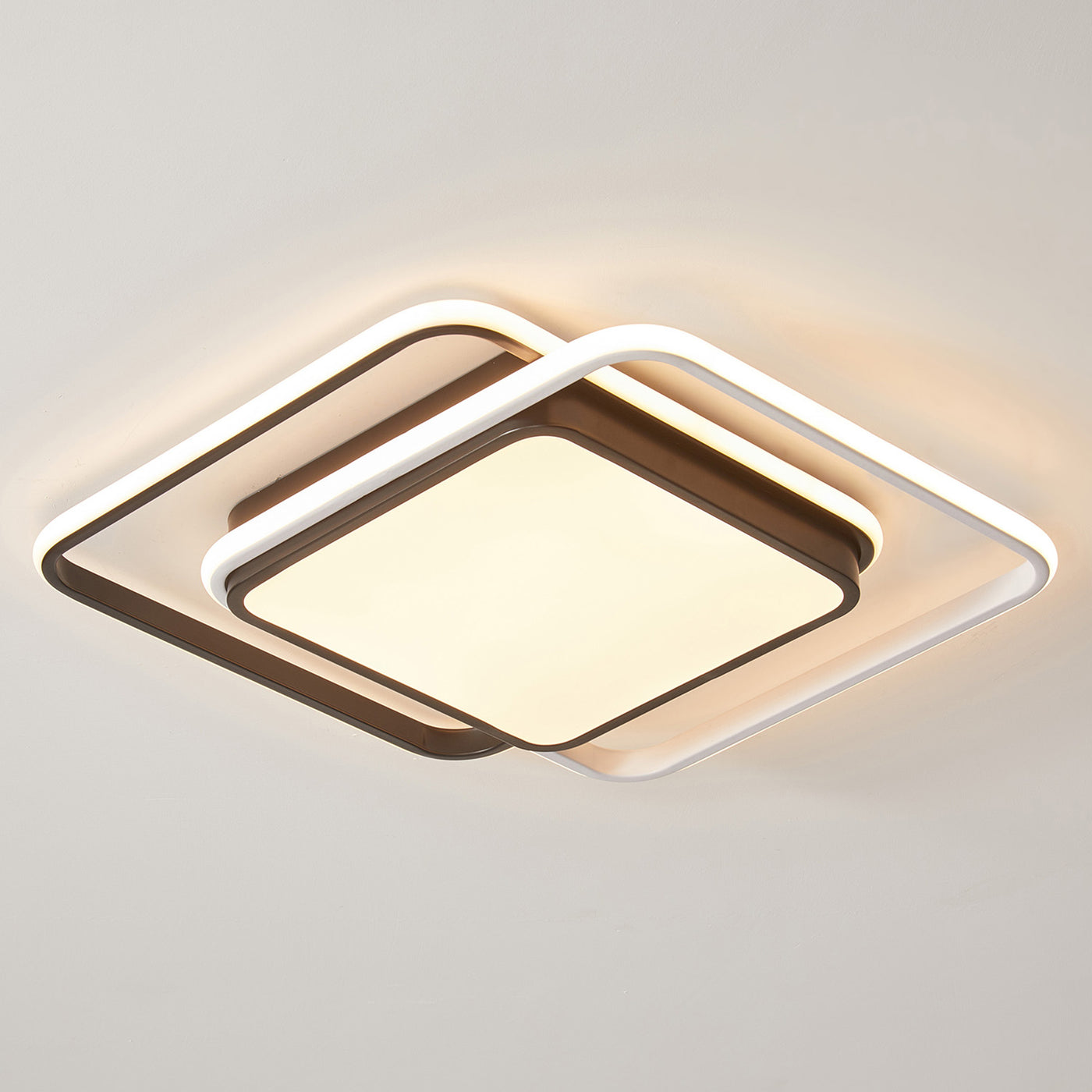 3-Lights Acrylic Square LED Flush Mount Lighting