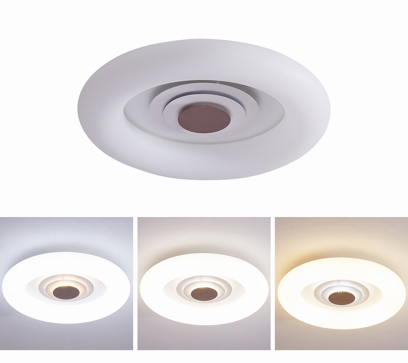 1-Light Acrylic Circular-Shaped LED Flush Mount Lighting