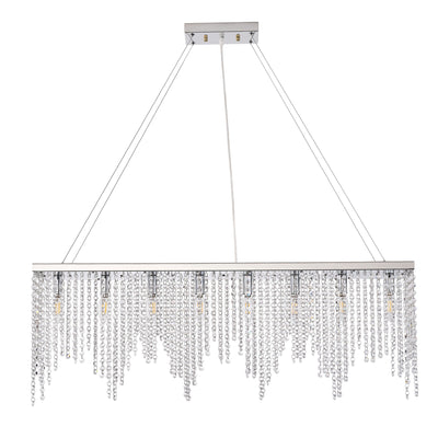 8-Lights Square with Crystal Element Chandelier