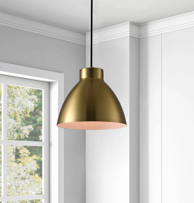 1-Light Single Gold Dome Pendant Lighting