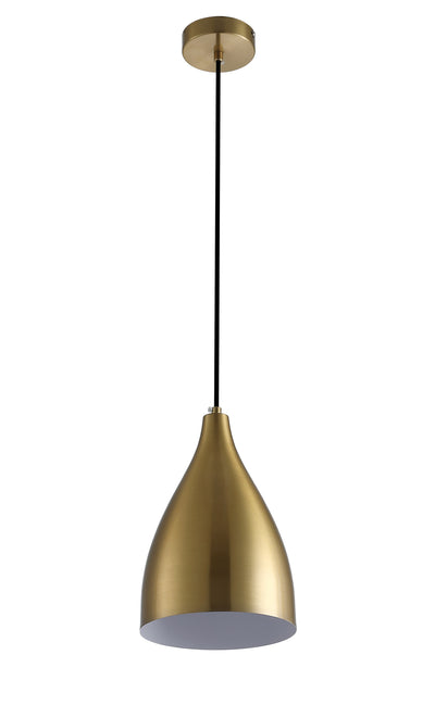 1-Light Gold Single Bell Pendant Lighting