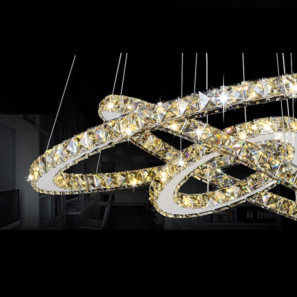 3-Lights Crystal Luxury Style LED Chandelier