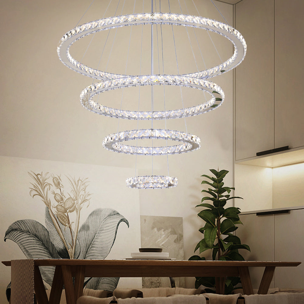 4-Lights Multi-Layer Design LED Chandelier
