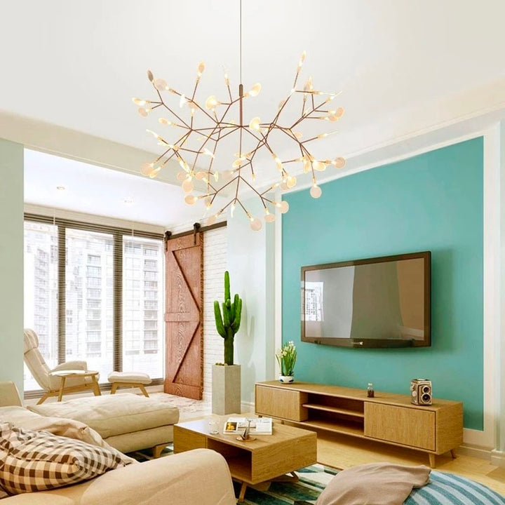 Sakura Shape LED Chandelier | 45-Lights Floral Design | Elegant