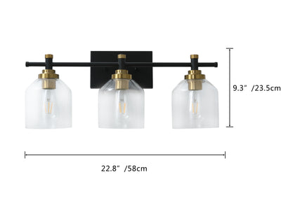 3-Lights Hourglass Shade Design Vanity Lighting