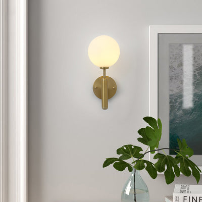 1-Light Ball Shaded Wall Lamps