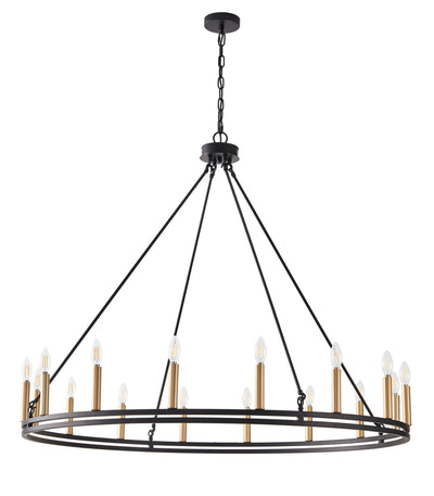 16-Lights Farmhouse Rustic Wagon Wheel Chandelier